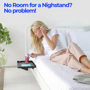 Sleepwyn Clip On Bedside Shelf with Cable Catch Organizer