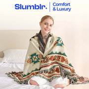 Sleepwyn Aztec Boho Woven Throw Blanket