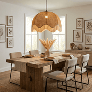 Rattan Dome Fringe Pendant Lamp