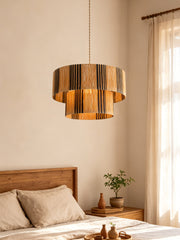 Ravelle Raffia Tiered Pendant Light