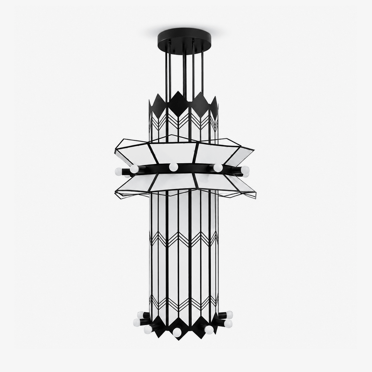 Rayonne Art Deco Pendant Chandelier
