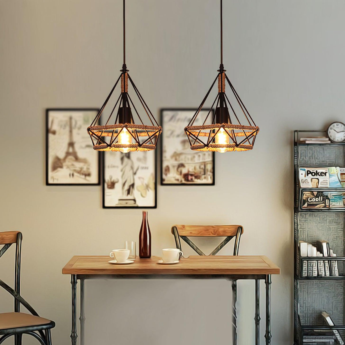 Retro Hemp Rope Interesting Pendant Light