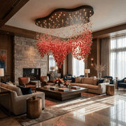 Roselle LED Glass Cascade Chandelier