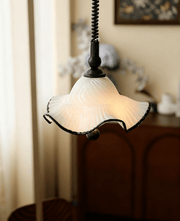 Ruffled Shade Pendant Lamp