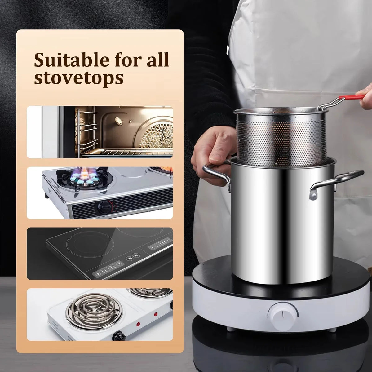 Sleepwyn Stainless Fryer Pot