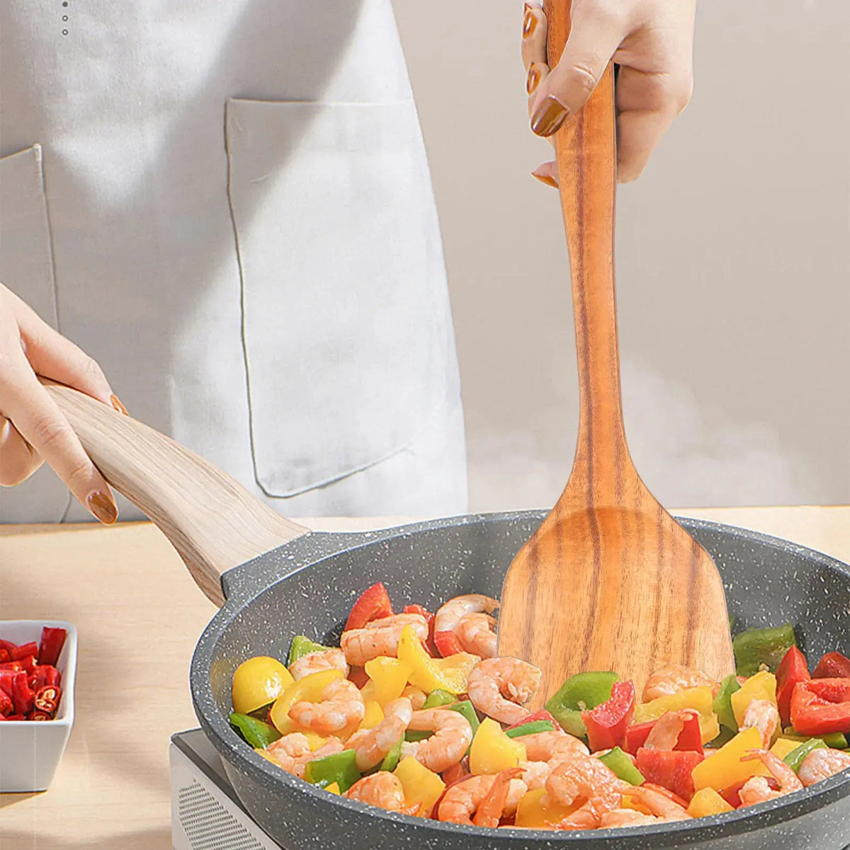 Sleepwyn Wooden Kitchen Utensils Set (6 Pcs)