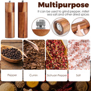 Sleepwyn Wooden Pepper Grinder Set