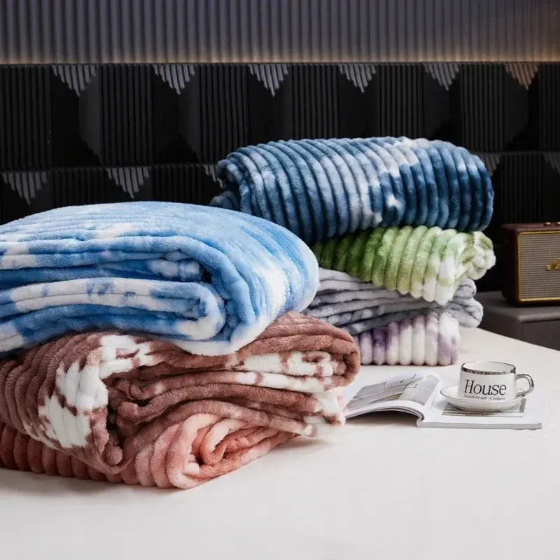 Sleepwyn Tie Dye Thick Flannel Fleece Blanket