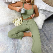 Sleepwyn Women’s Lace Trim Two-Piece Pajama Set
