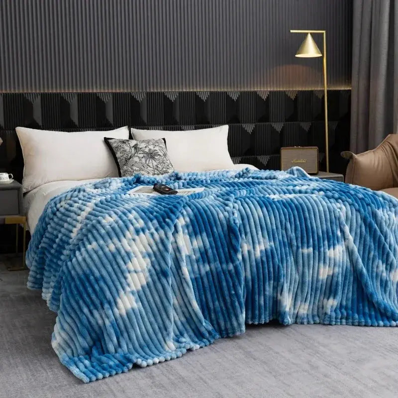 Sleepwyn Tie Dye Thick Flannel Fleece Blanket