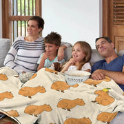 Sleepwyn Capybara Print Soft Plush Flannel Blanket