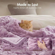 Sleepwyn Ruched Faux Fur Cozy Throw Blanket