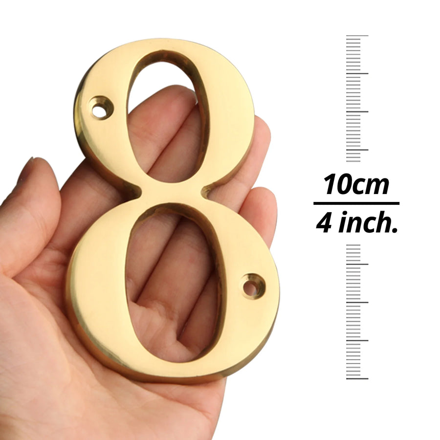 Sleepwyn Polished Brass House Numbers