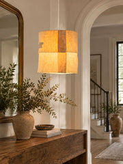 Saffron Tapered Fabric Pendant Lamp
