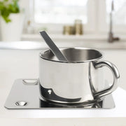 Sleepwyn Stainless Steel Teacup & Saucer Set