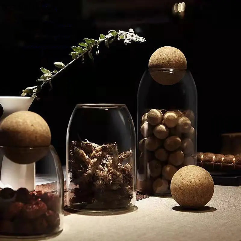 Sleepwyn Round Cork Glass Jar