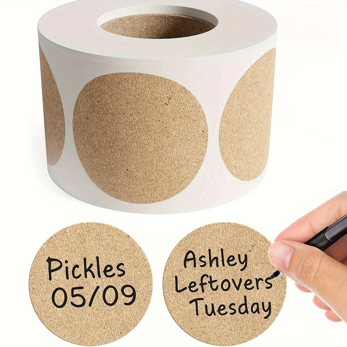 Sleepwyn Kraft Round Label Roll (500 Pcs)