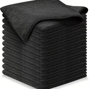 Sleepwyn Black Microfiber Cleaning Cloth Set (50 Pcs)