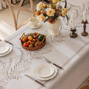 Sleepwyn Linen Style Embroidered Tablecloth