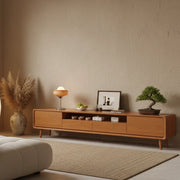 Scandinavian Natural Wood Cabinet Drawers TV Stand