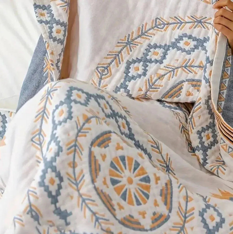Sleepwyn Nordic Cotton Gauze Boho Throw Blanket