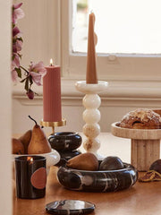 Sculpted Jade Candle Holder