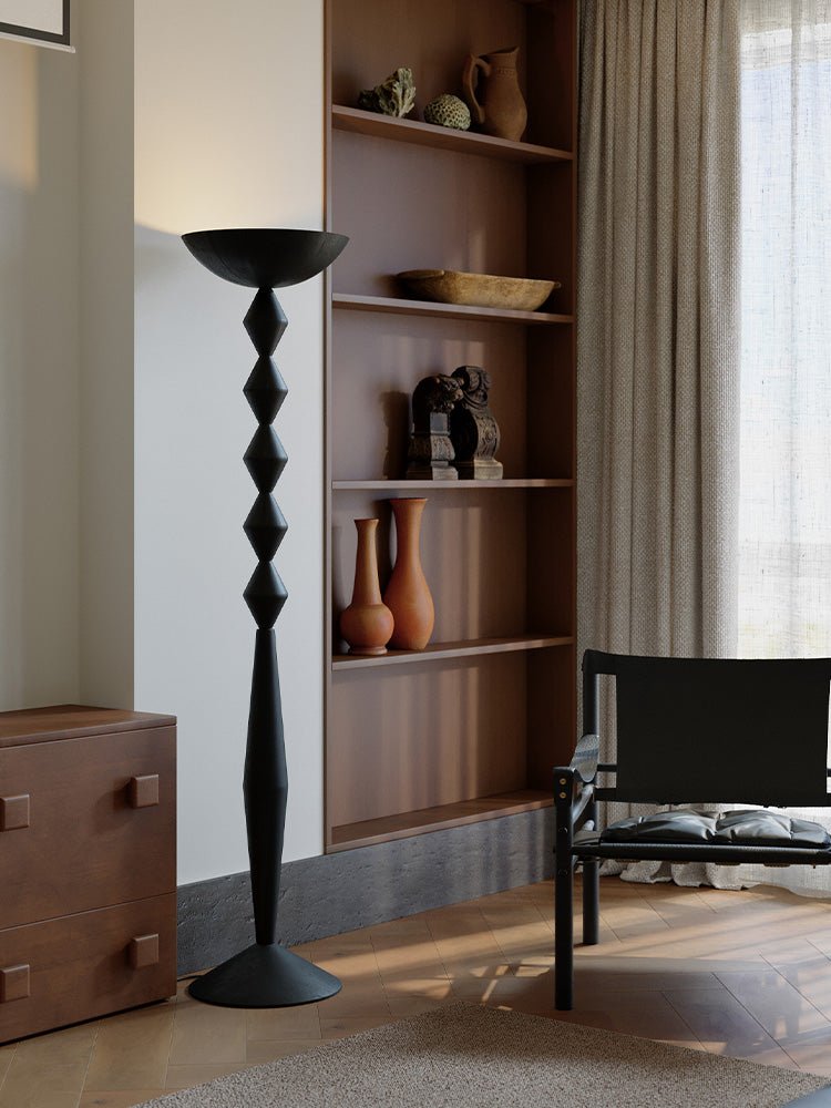 Sculptural Geometric Stack Floor Lamp