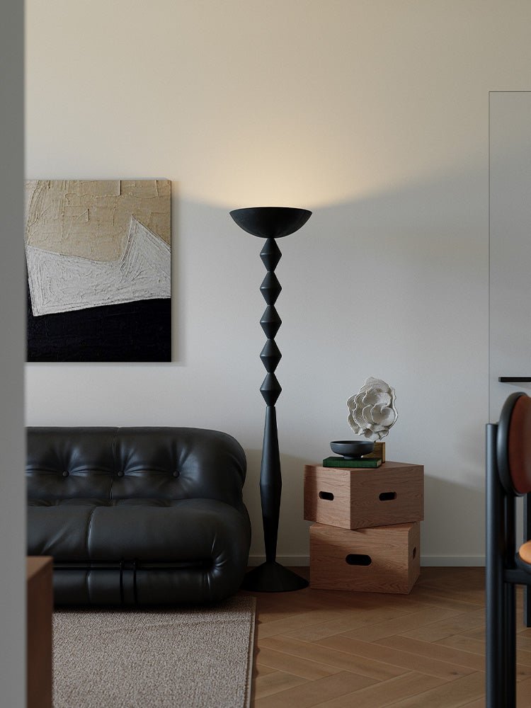 Sculptural Geometric Stack Floor Lamp