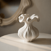 Sculptural Sand Texture Ivory Vase