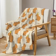 Sleepwyn Capybara Print Soft Plush Flannel Blanket