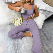 Sleepwyn Women’s Lace Trim Two-Piece Pajama Set