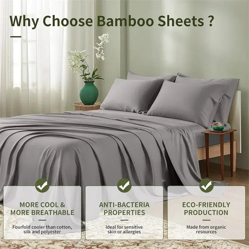 Sleepwyn Luxury Bamboo Bed Sheets Set (4pcs)