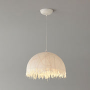 Serelle Fringed Mulberry Silk Pendant Light