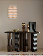 Serra Tiered Alabaster Sconce