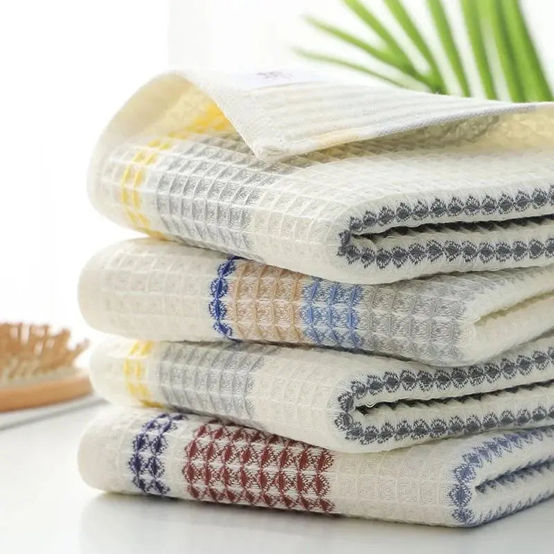 Sleepwyn Cotton Honeycomb Waffle Soft Bath Towel (2 Pcs)