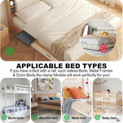 Sleepwyn Clip On Bedside Shelf with Cable Catch Organizer