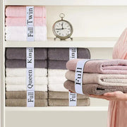 Sleepwyn Elastic Bed Sheet Organizer Bands with Size Labels (4pcs)