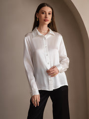 Clearance - 19Momme Silk Long Sleeve Lapel Collar Women's Shirt