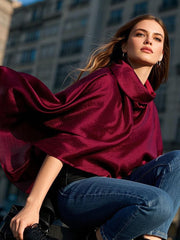 100% Mulberry Silk Rectangle Long Scarf/Shawl 170x53cm/67
