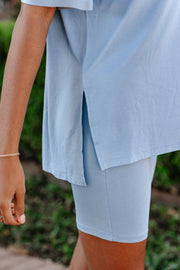 Women’s Biker Short Set in Slate