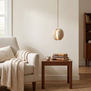 Sliced Travertine Globe Pendant Lamp