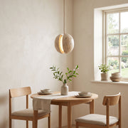 Sliced Travertine Globe Pendant Lamp