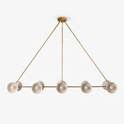 Slim Brass Linear Chandelier