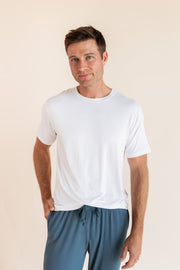 Men's Crew Neck Tee in Snow