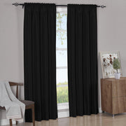 Faux Silk Curtain Panels Pair (Set of 2) Rod Pocket Soho