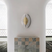 Solari Alabaster Leaf Sconce