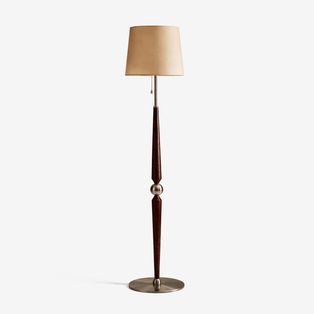 Solenne Sculpted Wood Floor Lamp