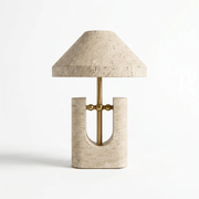 Solvra Yellow Travertine Table Lamp