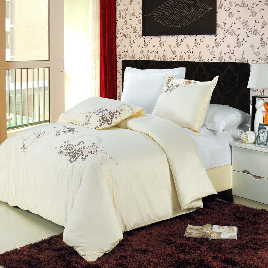 Sophia 100% Cotton Embroidered Duvet Cover Sets