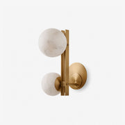 Spanish Alabaster Double Globe Wall Sconce